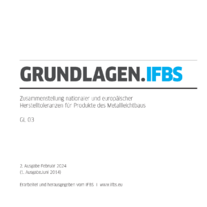 GL03 - Herstelltoleranzen für Produkte des Metallleichtbaus 2024-02